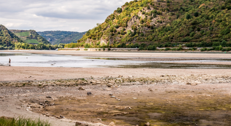 Rhein Niedrigwasser 2018